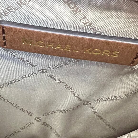 Michael Kors Maple Satchel Crossbody Leather Handbag With Gold Studs - Picture 8 of 15